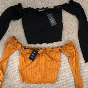 Fashion Nova - 2 for 1 - off shoulder crops